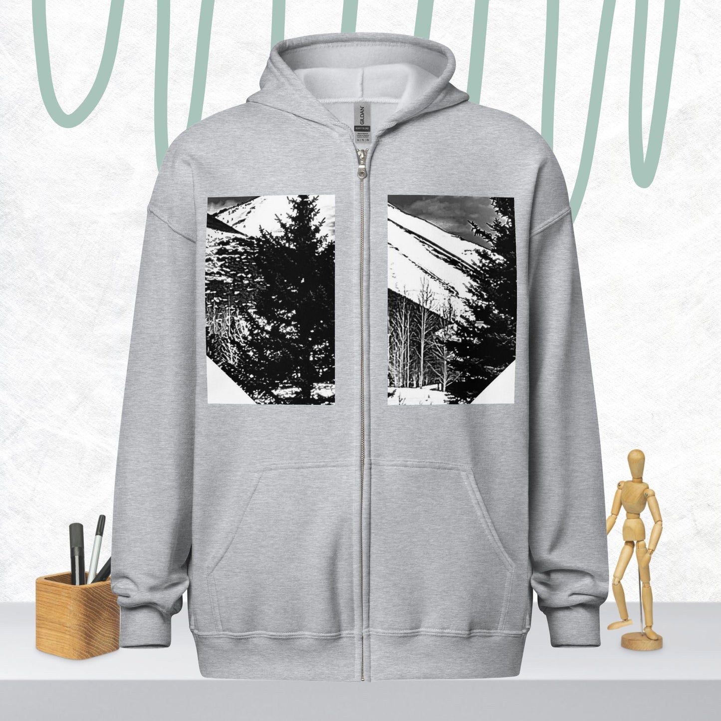 Unisex heavy blend zip hoodie